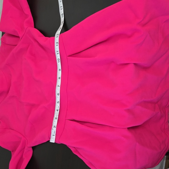 Artelier Nicole Miller Hot Pink Minidress With Keyhole Exposed Zipper Size 4 - Picture 10 of 11